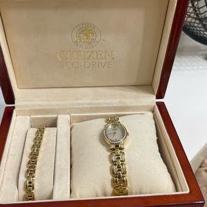 Citizens Eco Drive watch and bracelet set